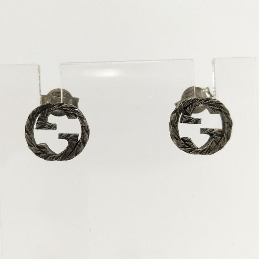 Gucci Earrings Interlocking SV 925 AG 925 Silver 925 Silver - Picture 1 of 9